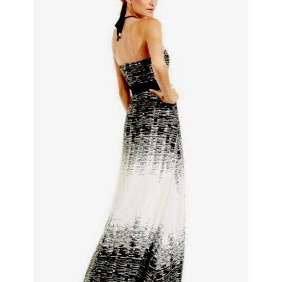 VINCE CAMUTO Maxi Halter Dress Sz 2 Resort Cruise Fairy Travel Party Lux *Note - Picture 2 of 16